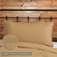 thumbnail image 5 of VHC Brands Burlap Fringed w Ruffle Collection 100% Cotton Coordinating Farmhouse Bedding Pillow Sham King Standard 3 Color Choices (King Sham 21x37, Tan), 5 of 7