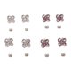 thumbnail image 1 of Pendientes De Botón Para Mujer, Pendientes Elegantes Con Diamantes De Imitación aleación De Zinc 4 Pares Para Diario Para Boda, 1 of 7