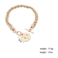 thumbnail image 4 of Pulsera con charm de corazón de acero inoxidable para mujer, joya elegante y duradera, 4 of 8