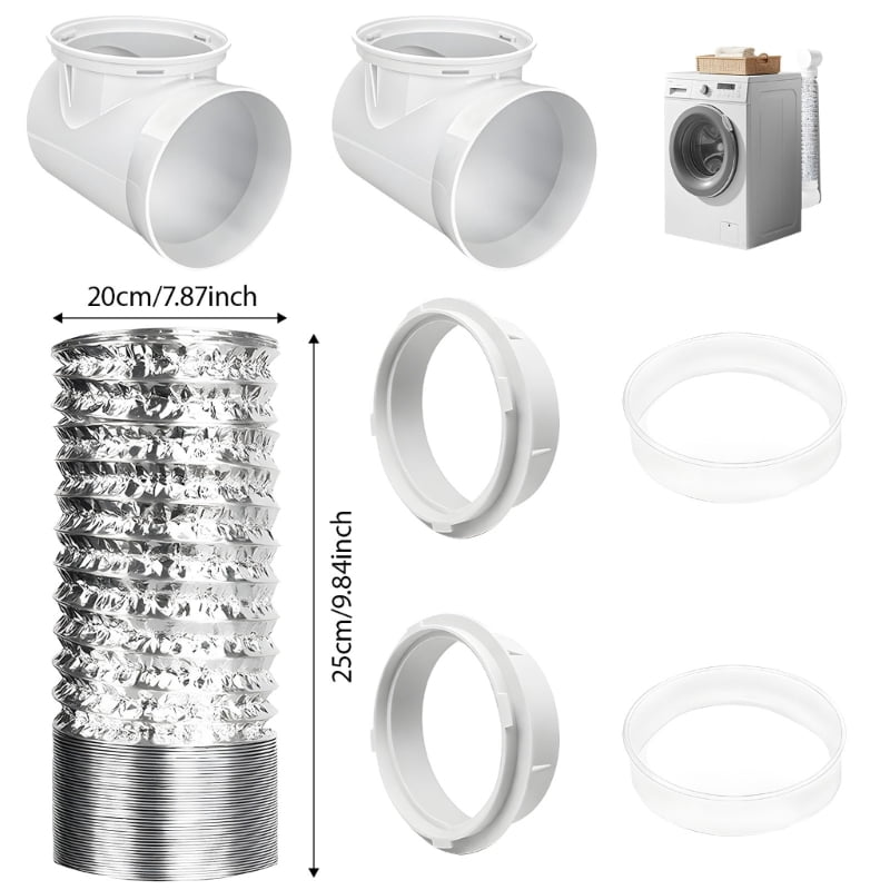 Practical Dryer Air Fitting 90 Degree Dryer Vent Elbow with Hose Easy to Install