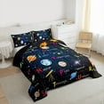 thumbnail image 3 of Homewish Starry Sky 2pcs Bedding Comforter Set For Preppy Children Kids,Universe Galaxy Twin Comforter Sets,Cosmos Planet Breathable Bedding Set,Breathable Home Decor,Reversible, 3 of 8