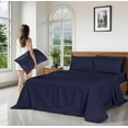 thumbnail image 4 of RUVANTI 4 Pcs Cotton Sheets - 100% Natural Cotton Soft, Lightweight & Breathable Crispy Percale Bed Sheets, Twin Sheets Set 16" Deep Pockets, Maritime Blue, 4 of 9