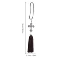 thumbnail image 2 of BEADCEST Colgante Cruz Plateada Para Con Elegante Para Adornar Espejo Retrovisor, 2 of 8