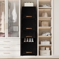 thumbnail image 5 of BGTREND 9 Tier Narrow Shoe Rack with Covers Shoe Storage Organizer Holds 18 Pairs for Closet Entryway Hallway, Black, 5 of 9