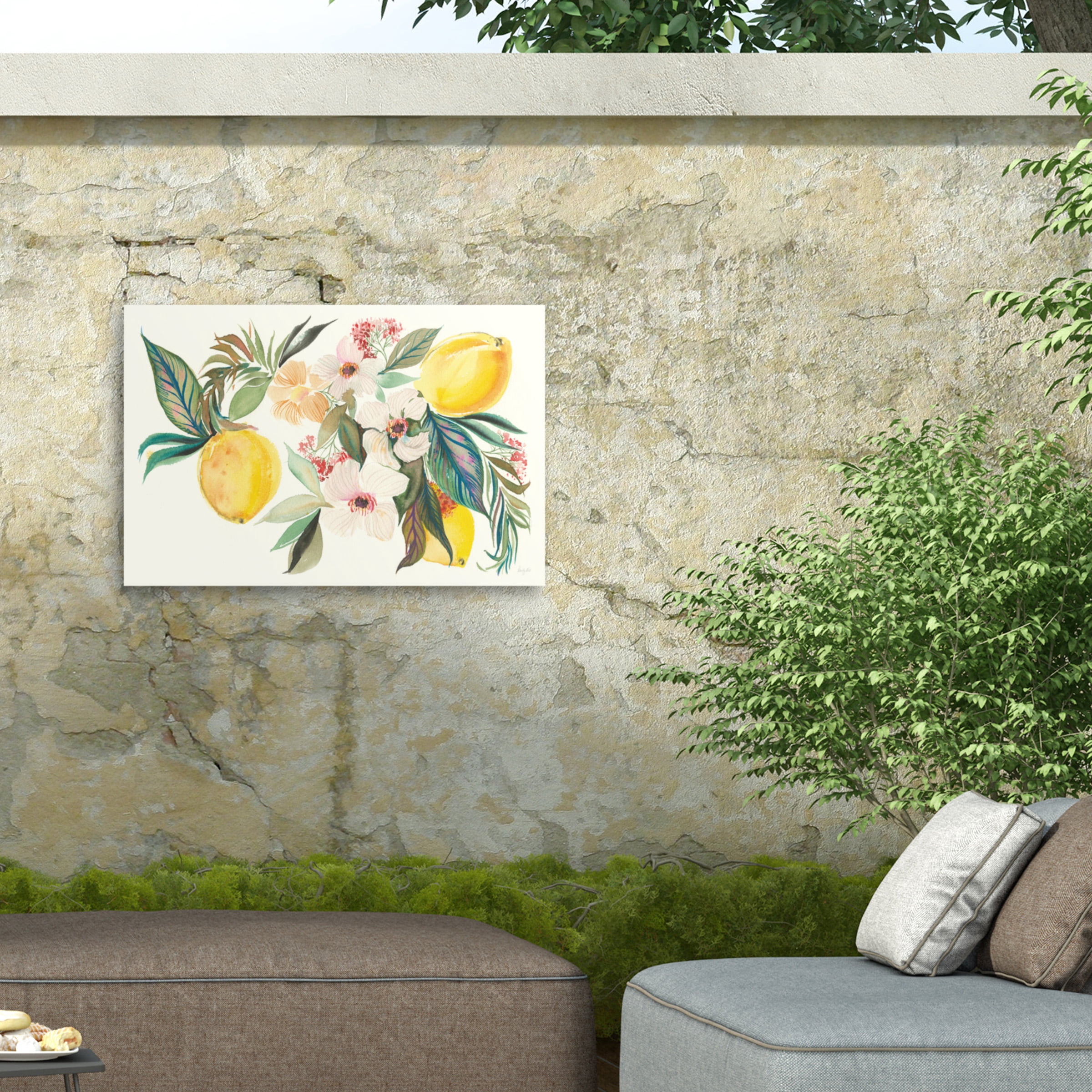 Kristy Rice 'Citrus Summer I' Outdoor Canvas 22x16