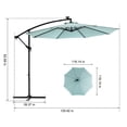 thumbnail image 2 of 10ft Solar LED Offset Market Umbrella / Hand-Crank Lift for Easy Adjustment, 2 of 6
