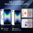 thumbnail image 7 of NEOYFC for  Magnetic for iPhone SE 2022/SE 2020/8/7 Case, with Tempered Glass Screen Protector, [Compatible with MagSafe], Military Drop Shockproof Cover for iPhone SE 3/SE 2/8/7 4.7 inch,Light Blue, 7 of 7