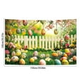thumbnail image 3 of Ovzne Spring Wreath Fence Easter New Photo Material Photography Background Cloth On Clearance, 3 of 6