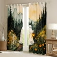thumbnail image 2 of Feelyou Spooky Ghost Curtains Pack of 2 (42x84 Each), Horror Jungle Halloween Curtains Blackout, Rustic Farmhouse Bedroom Curtains, Curtains and Drapes Bedroom Decor, 2 of 5