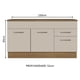 thumbnail image 3 of Mueble de Cocina Para Tarja MADESA 150 cm 2 Cajones 2 Puertas Marrón/Crema Agata, 3 of 5