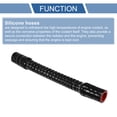 thumbnail image 4 of Unique Bargains 1 Pcs 22mm 0.87" ID 300mm 11.81" L 0° Black Red Car Threaded Silicone Hose Universal, 4 of 7