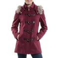 thumbnail image 5 of Alpine Swiss Duffy Womens Wool Coat Faux Fur Trim Hooded Parka Jacket, 5 of 8