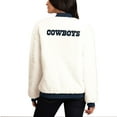 thumbnail image 3 of Women's G-III 4Her by Carl Banks Oatmeal/Navy Dallas Cowboys Switchback Reversible Full-Zip Jacket, 3 of 4