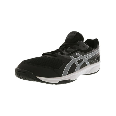 Asics Men's Upcourt 2 Black / White Dark Grey Ankle-High Volleyball Shoe - (Best Shoes For Grass Volleyball)
