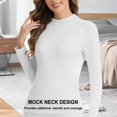thumbnail image 3 of COMFREE Mock Neck Thermal Underwear Set for Women Ultra Soft Long Johns Top and Bottom for Cold Weather, 3 of 7
