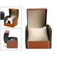 thumbnail image 4 of Caja de Reloj de material cuero , Organizador de Soporte de Almacenamiento, Joyero para Pendientes de Relojes lsera, Duradero marrón Yinane Caja de reloj negra, 4 of 8