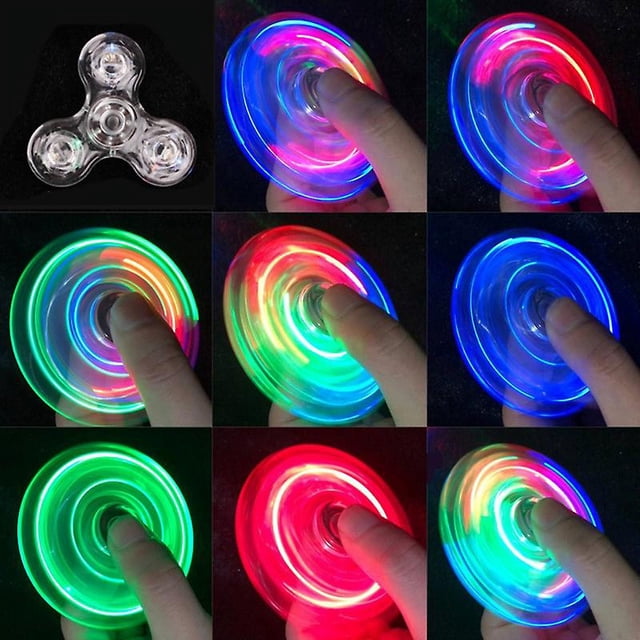 Led mano Spinner sensorial luminoso juguete dedo Fidget para hombres mujeres Anti-ansiedad