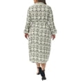 thumbnail image 3 of DARING DIVA Women's Plus Womens Polo Long Sleeve Midi Dress Casual Work 3X Beige, 3 of 6