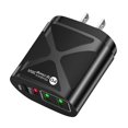 thumbnail image 2 of Cargador de pared rápido para teléfono de carga rápida 36W PD USB-C QC3.0 Adaptador de carga rápida doble 4 enchufes, 2 of 5