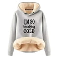 thumbnail image 1 of DPTALR Chandail à Capuchon pour Femmes d'Hiver Chaud en Peluche Uni avec Poche à Manches Longues, 1 of 2
