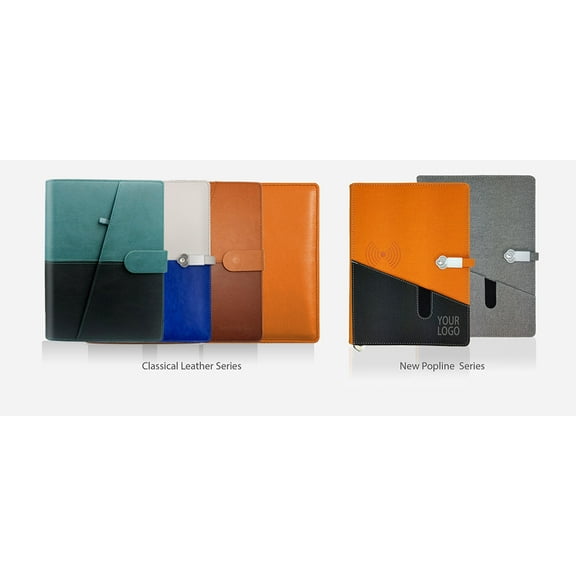 Infinity Leather Smart Reusable Notebook w/ Powerbank & 16G USB