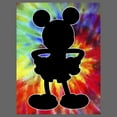 thumbnail image 2 of Girl's Mickey & Friends Mickey Mouse Retro Tie-Dye Silhouette  Graphic Tee Black Medium, 2 of 4