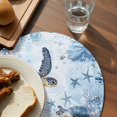 thumbnail image 3 of Coastal Beach Round 15 Inch Placemats Set of 6, Sea Turtle Nautical Coral Starfish HeatResistant Non Slip Place Mats for Dining Table, Wipeable Braided Kitchen Table Mats for Housewarming, 3 of 9