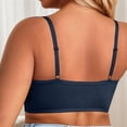 thumbnail image 5 of Xijirk Women Bra Wireless V Neck Front Closure Adjustable Thin Straps Smooth for Daily Wear,Black,3XL, 5 of 5