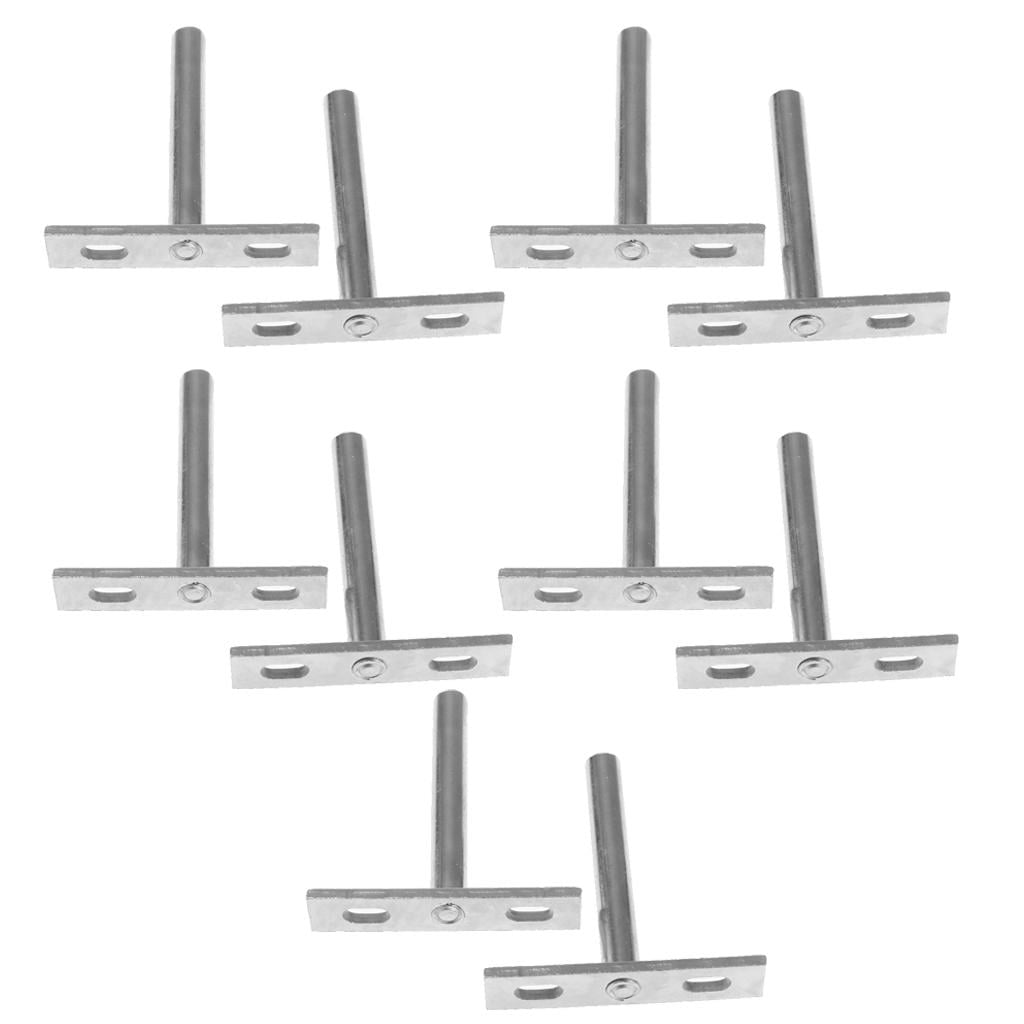WLPZXP 10Pcs Wall Shelf Bracket Heavy Duty Supporter T Shaped Angle Bracket 3inch