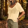 thumbnail image 4 of Admvng Womens Casual Tops Mesh Round Neck Short Sleeve Summer Loose Fit Blouses, 4 of 7