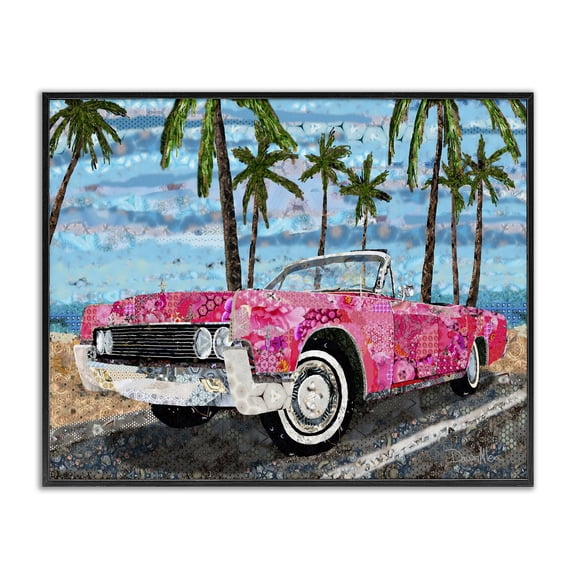 Stupell Industries Bohemian Abstract Car Collage Modern Design Black Framed Giclee Art, 14 x 11, by Dawn Allen