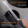 thumbnail image 4 of Orblue Serrated Bread Knife with 10-inch Upgraded Stainless Steel Razor Sharp Wavy Edge Width - Bread Cutter Ideal for Slicing Homemade Bagels and Cake, Blue, 4 of 7
