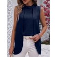 thumbnail image 6 of Womens Business Casual Tank Top Summer Sleeveless Outfits 2025 Spring Trendy Dressy Work Shirts Dark Blue L, 6 of 8