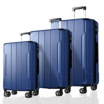 Luggage Sets 3 Piece, Expandable Hard shell ABS Suitcases with Double Spinner, Travel luggage Set with TSA Lock (20/24/28inch, Blue)