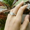 thumbnail image 4 of 2.80 CT Asscher Cut Lab Created Diamond Engagement Ring 14k White Gold Plated Sterling Silver, 4 of 4