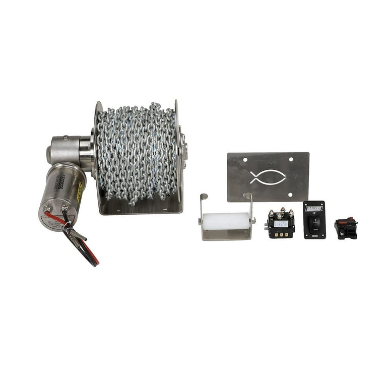 Seachoice 53724 Stainless Steel Drum Winch Kit, Deluxe Series