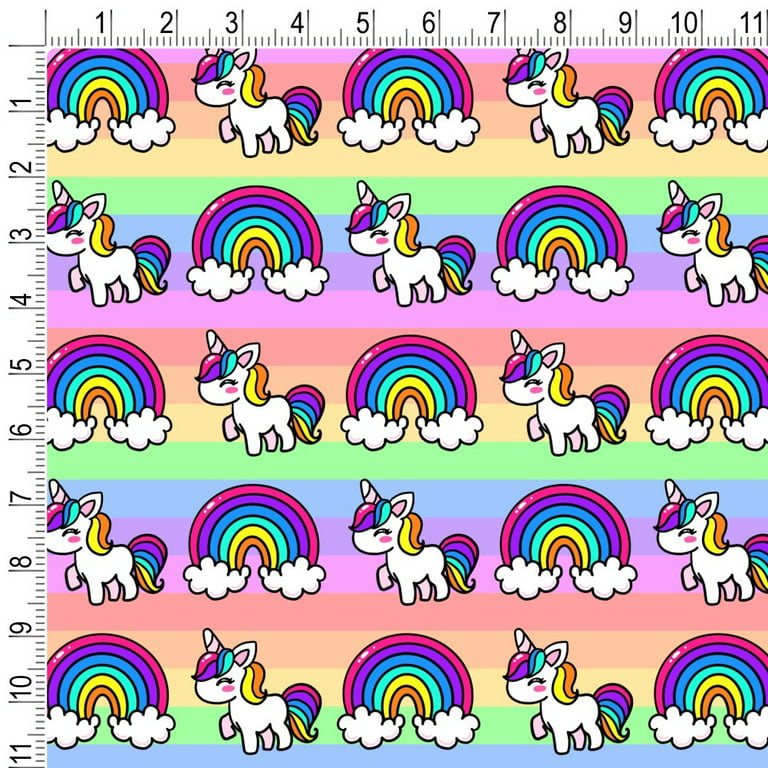 10pcs 50x70cm Cartoon Rainbow Unicorn Pattern Gift Paper Birthday