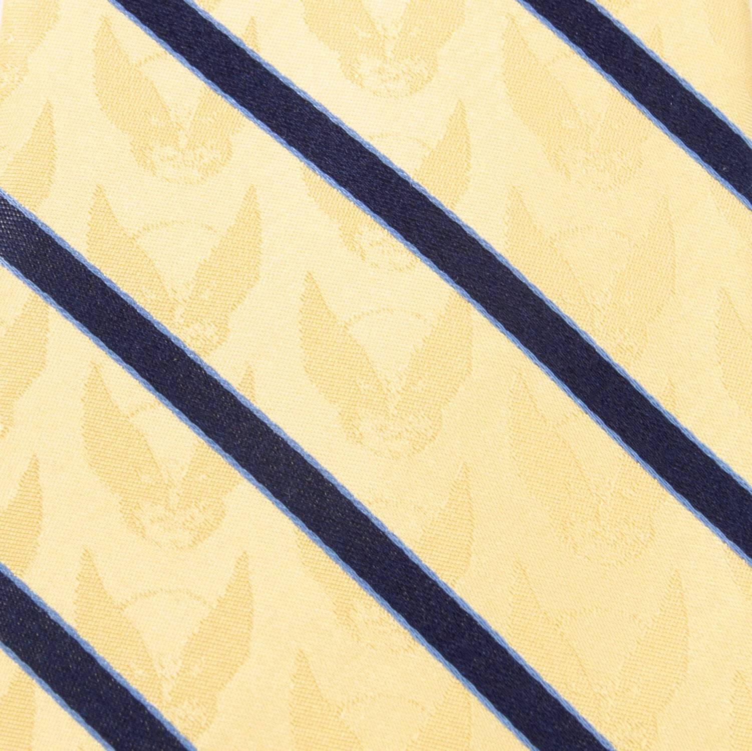 Wolverine Mask Yellow and Navy Silk Mens Tie