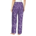 thumbnail image 3 of Uemuo Lavender Flowers Pattern Women's Wide Leg Palazzo Lounge Pants with Pockets Light Weight Loose Comfy Casual Pajama Pants-Medium, 3 of 9