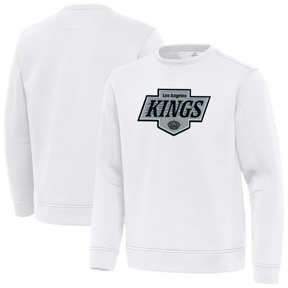 Men's Antigua White Los Angeles Kings Relevant Lightweight Pullover Sweatshirt