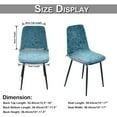 thumbnail image 3 of DYstyle Velvet Chair Cover Solid Stretch Wedding Banquet Lounge Chair Mid-Century Armless Shell Chair Cover,1-8 Pcs, 3 of 3