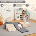 thumbnail image 3 of EDTara Home Foam Climbing Blocks Playset for Toddlers, 7pcs Soft Foam Building Blocks, Indoor Activity Set With Slide, Stairs, and Ramp for Home, Kindergarten, or Playground, 3 of 8