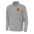 thumbnail image 2 of Men's Antigua Heather Gray Philadelphia Eagles Super Bowl LIX Champions Subtle Quarter-Zip Pullover Top, 2 of 3