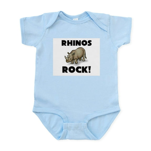 CafePress - Rhinos Rock! Infant Bodysuit - Baby Light Bodysuit, Size Newborn - 24 Months