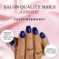 thumbnail image 4 of Uñas postizas JOYVVEW azul real cortas cuadradas 30 piezas, 4 of 7