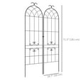 thumbnail image 3 of Outsunny 2 Pcs Garden Trellis for Climbing Plants, Outdoor Metal Trellis, 3 of 10