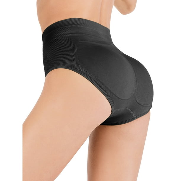 ALING Culottes Rembourrées pour Femmes Sous-Vêtements Shaper Butt Hip Enhancer Shaper Culottes Amovibles Pads Butt Lift Culottes Slip Noir/beige