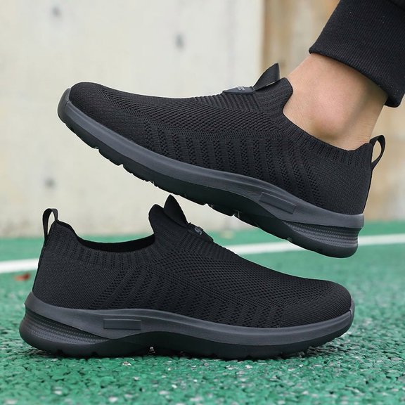 Men'S Casual Slip-On Loafers, Breathable Mesh Upper, Outdoor Sports Fitness Running Shoes