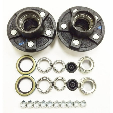 Set of 2 Trailer Idler Hub Kits 5 on 4.5 for 3500 lbs Axle - (Best Size Trailer For Motorcycle)