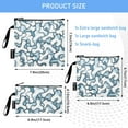 thumbnail image 3 of Haosy 3 Pack Reusable Ziploc Bags BPA Free Healthy Food Storage Bag Leakproof Sandwich Snack Freezer Bags Blue Bones, 3 of 7